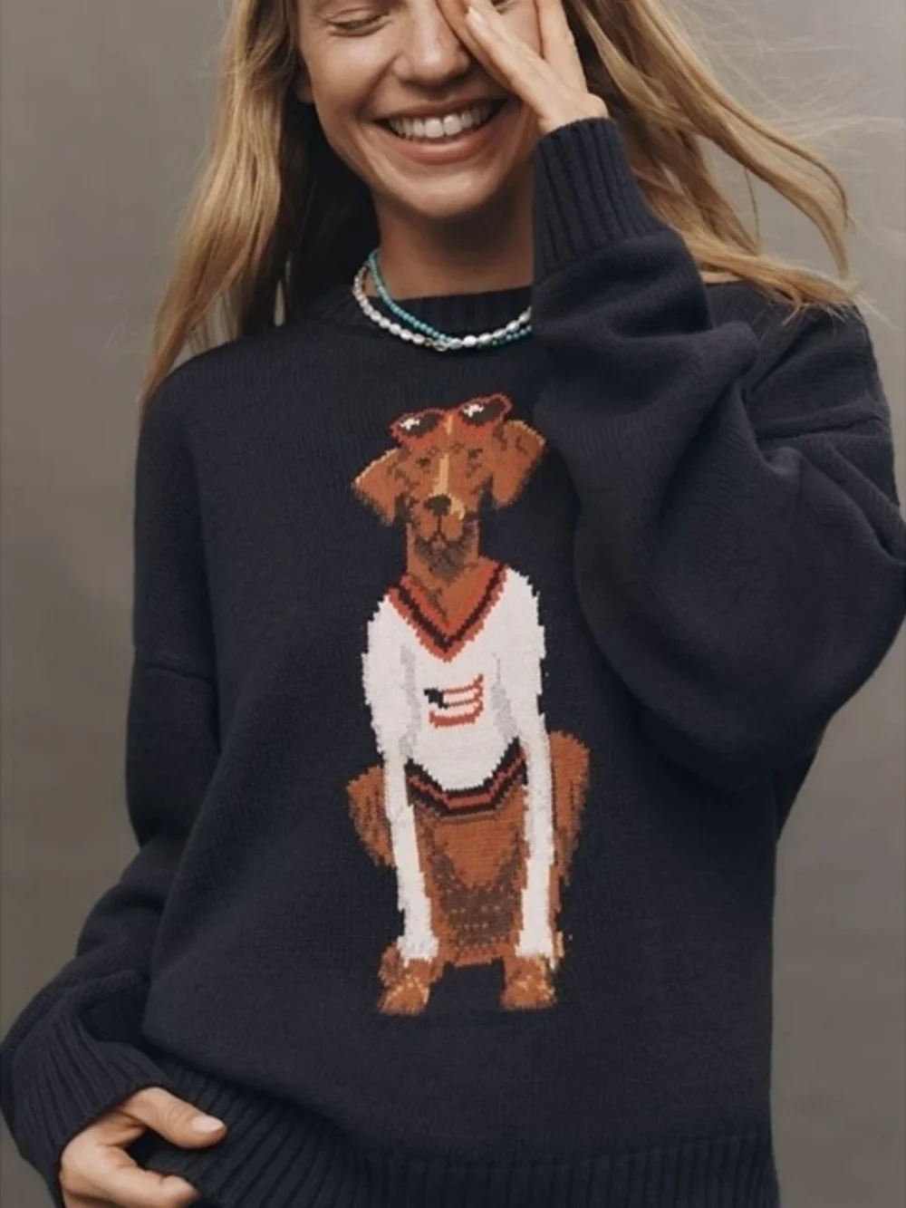 Anthropologie black crewneck